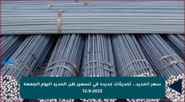 سعر الحديد.. تحديثات جديدة في تسعير طن الحديد اليوم الجمعة 12-9-2025